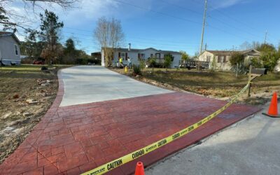 Stamp Concrete Driveway With Border